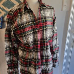 Men's Ralph Polo Lauren Plaid Flannel Casual Button Down Shirt Size Small
